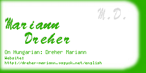 mariann dreher business card